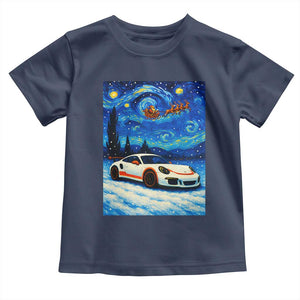 Racing Sports Car Toddler T Shirt Starry Night Racing Silhouette TS14 Navy Print Your Wear