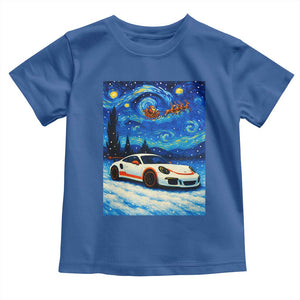 Racing Sports Car Toddler T Shirt Starry Night Racing Silhouette TS14 Royal Blue Print Your Wear
