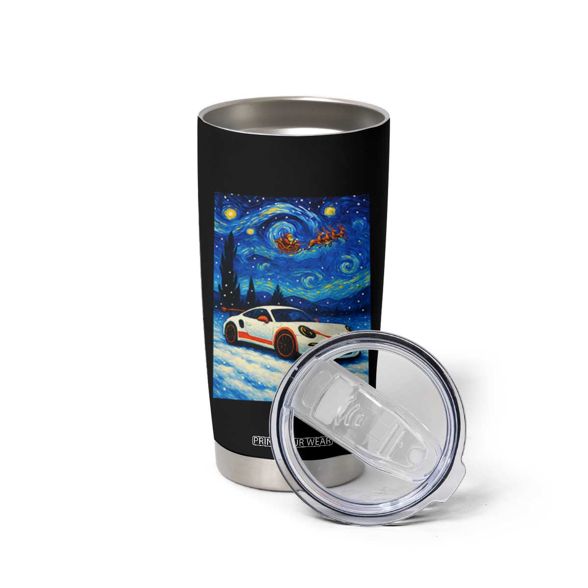 Racing Sports Car Tumbler Cup Starry Night Racing Silhouette TS14 Print Your Wear