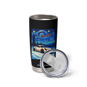 Racing Sports Car Tumbler Cup Porsche 911 Starry Night Racing Silhouette TS14 Print Your Wear