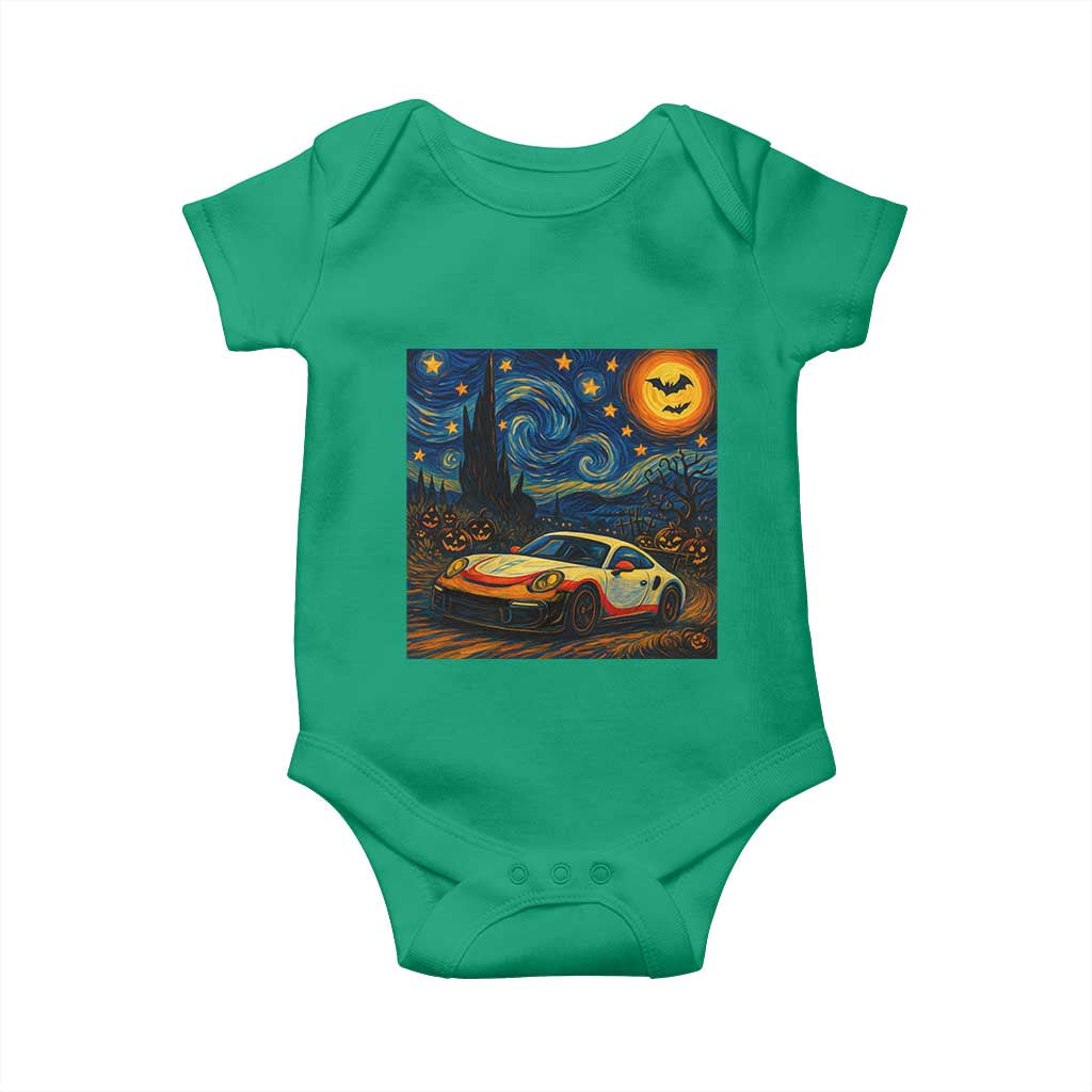 Racing Sports Baby Onesie Starry Night 911 Silhouette Halloween TS14 Irish Green Print Your Wear