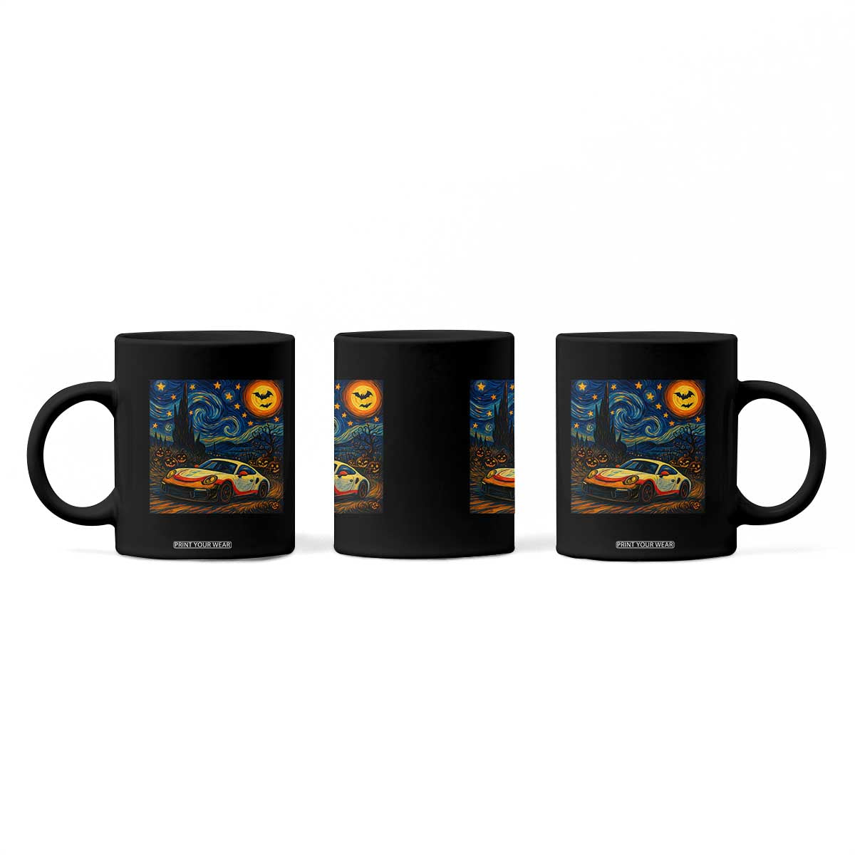 Racing Sports Coffee Mug Starry Night 911 Silhouette Halloween TS14 Print Your Wear