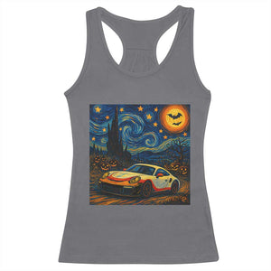 Racing Sports Racerback Tank Top Starry Night 911 Silhouette Halloween TS14 Charcoal Print Your Wear