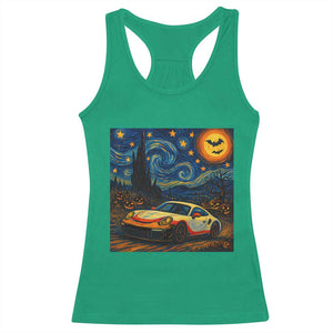 Racing Sports Racerback Tank Top Starry Night 911 Silhouette Halloween TS14 Irish Green Print Your Wear
