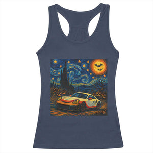 Racing Sports Racerback Tank Top Starry Night 911 Silhouette Halloween TS14 Navy Print Your Wear