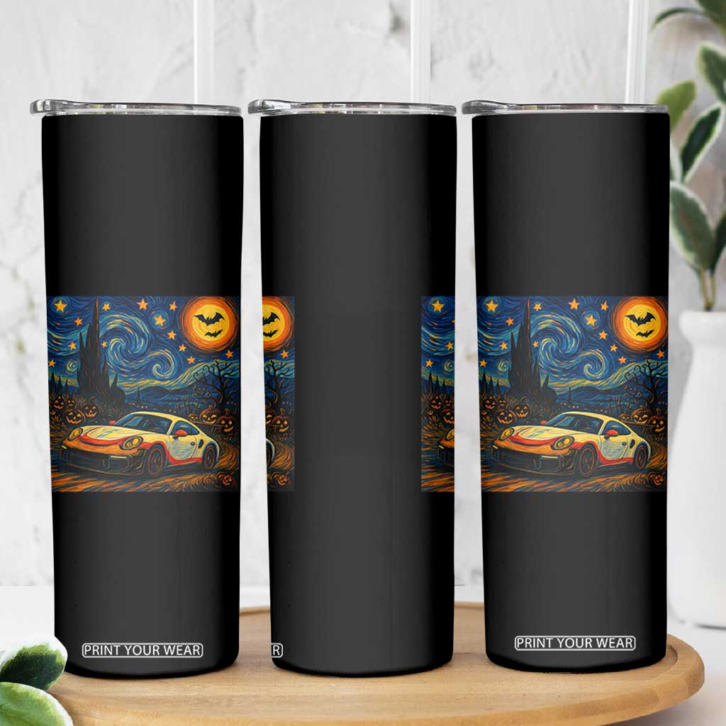 Racing Sports Skinny Tumbler Starry Night 911 Silhouette Halloween TS14 Print Your Wear