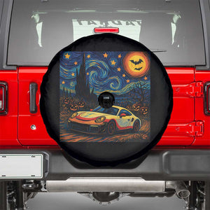 Racing Sports Spare Tire Cover Starry Night 911 Silhouette Halloween TS14 Black Print Your Wear