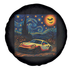 Racing Sports Spare Tire Cover Starry Night 911 Silhouette Halloween TS14 Print Your Wear