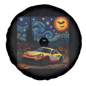 Racing Sports Spare Tire Cover Starry Night 911 Silhouette Halloween TS14 Print Your Wear