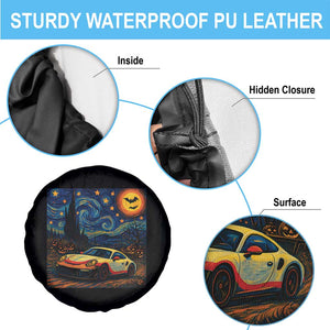 Racing Sports Spare Tire Cover Starry Night 911 Silhouette Halloween TS14 Print Your Wear