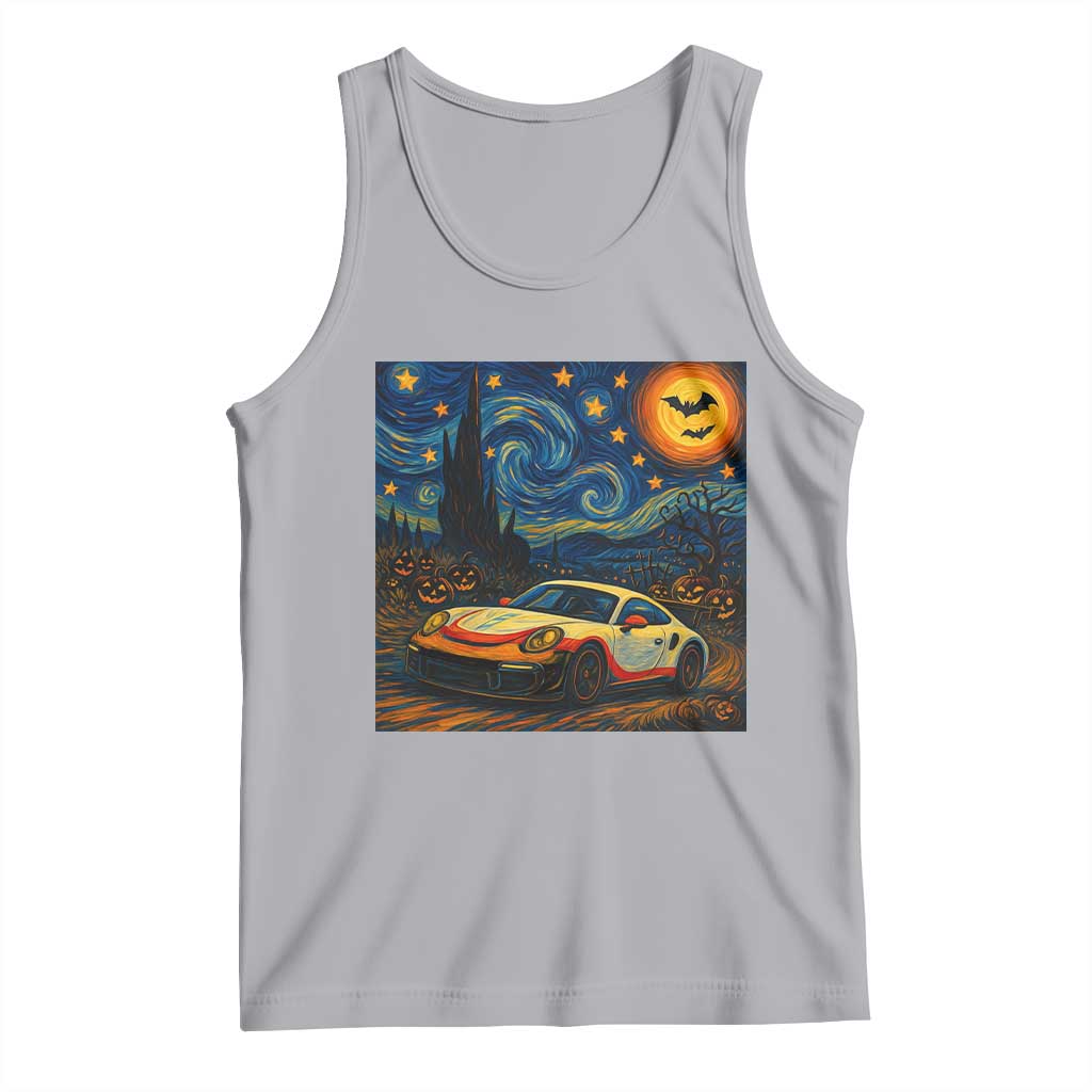 Racing Sports Tank Top Starry Night 911 Silhouette Halloween TS14 Athletic Heather Print Your Wear