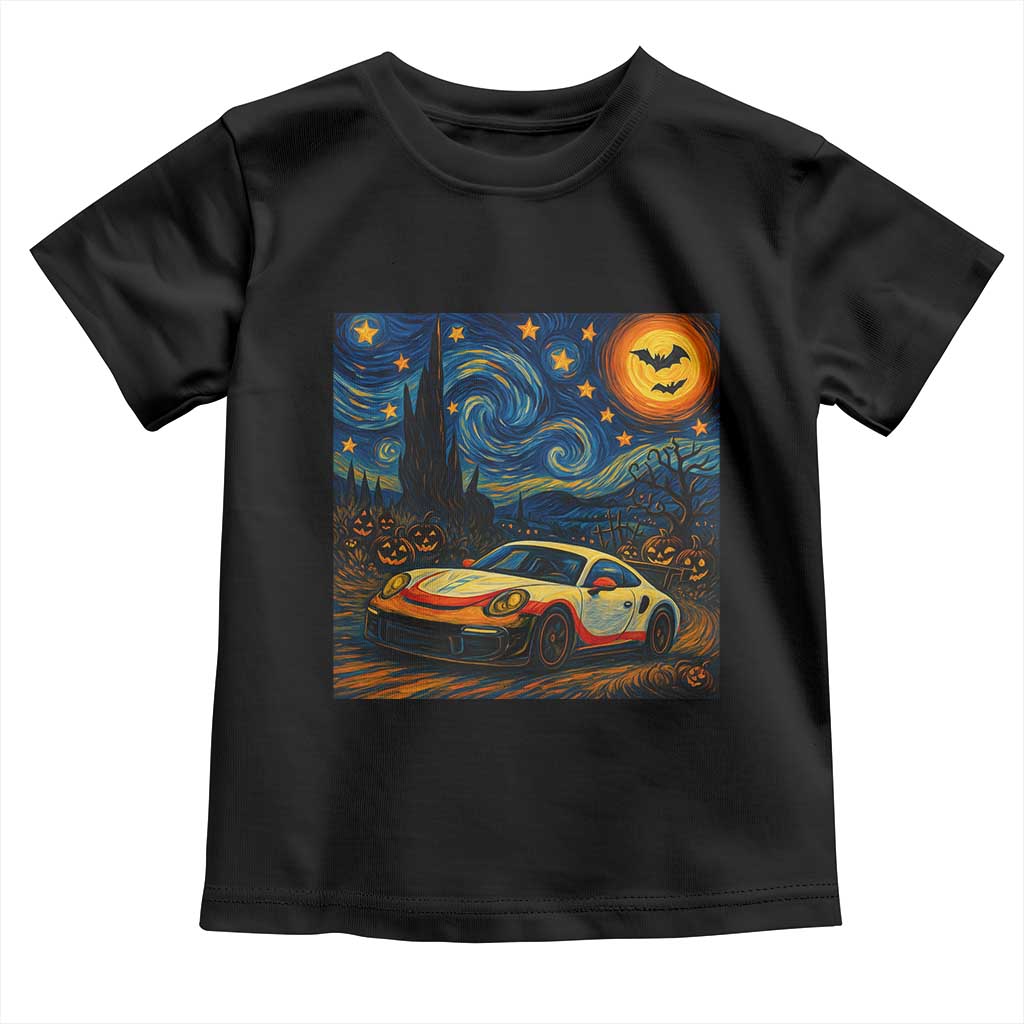 Racing Sports Toddler T Shirt Starry Night 911 Silhouette Halloween TS14 Black Print Your Wear