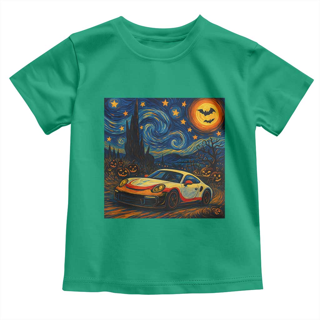 Racing Sports Toddler T Shirt Starry Night 911 Silhouette Halloween TS14 Irish Green Print Your Wear