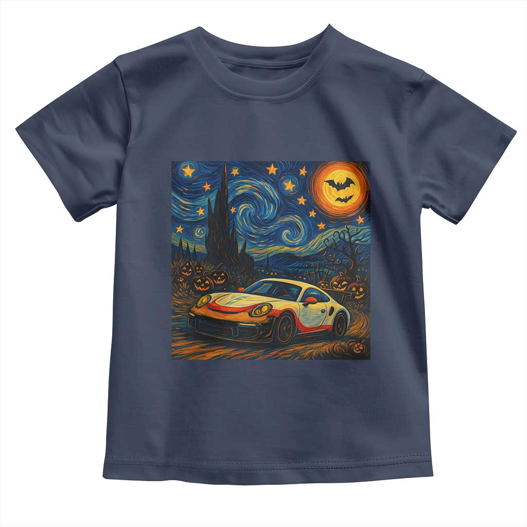 Racing Sports Toddler T Shirt Starry Night 911 Silhouette Halloween TS14 Navy Print Your Wear