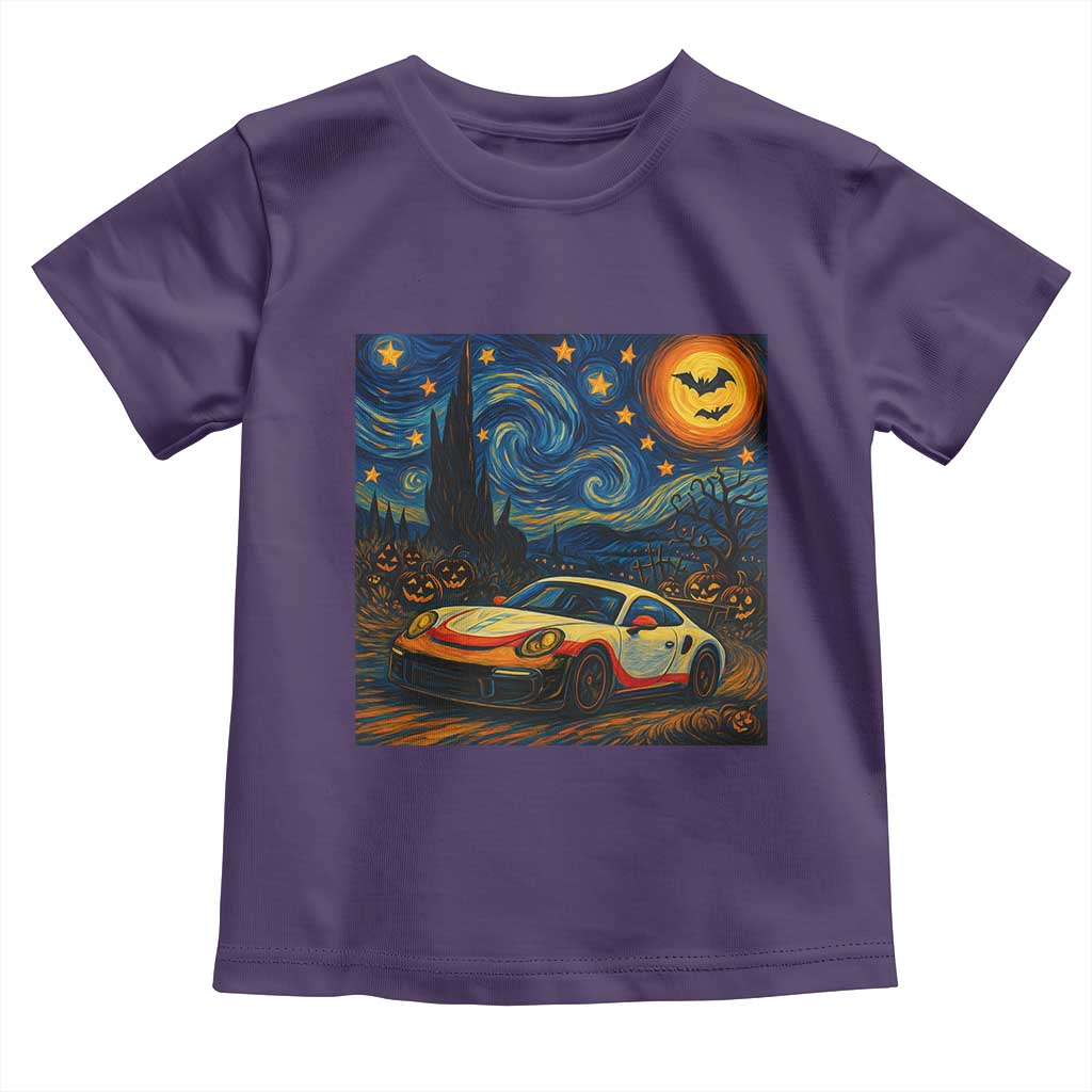 Racing Sports Toddler T Shirt Starry Night 911 Silhouette Halloween TS14 Purple Print Your Wear