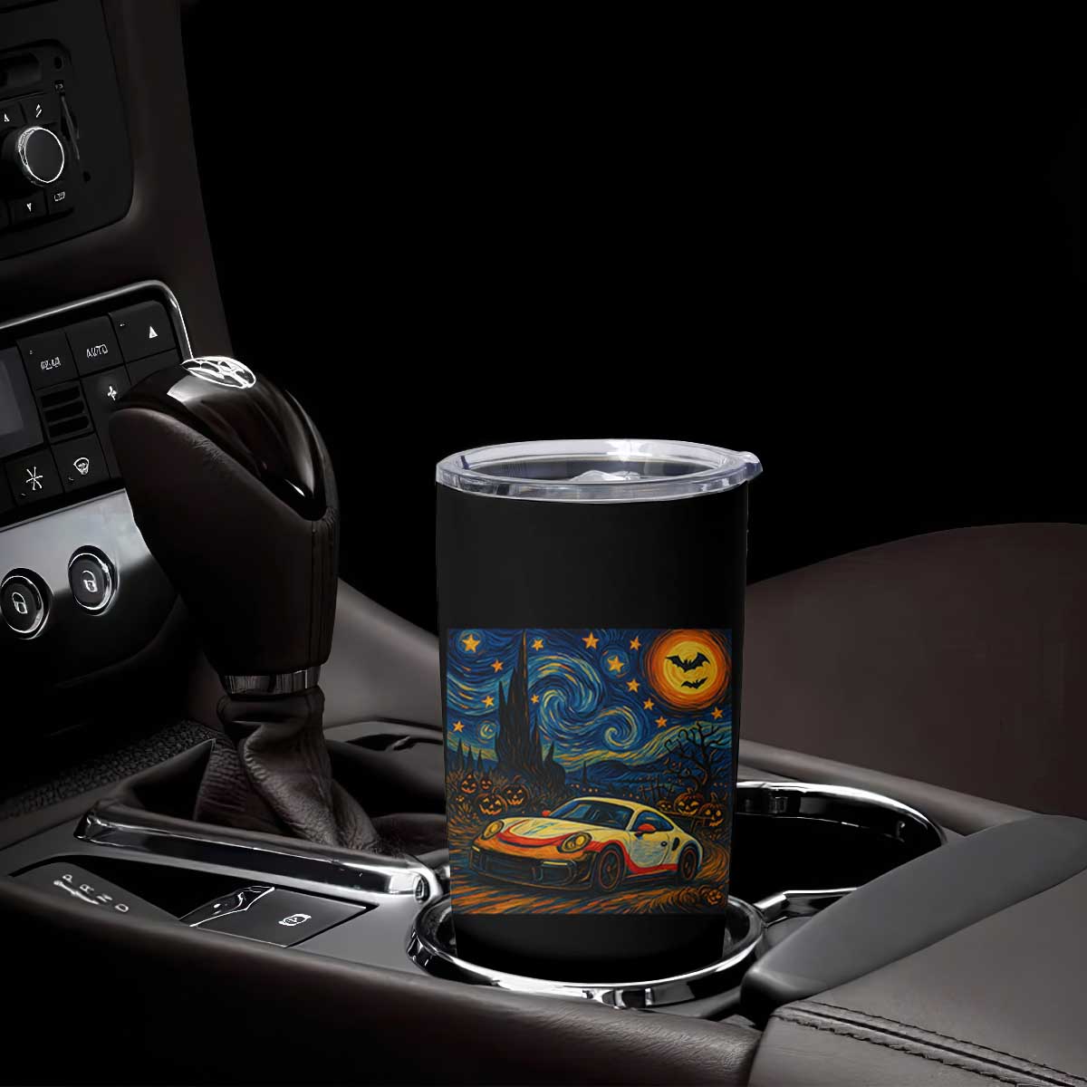 Racing Sports Tumbler Cup Starry Night 911 Silhouette Halloween TS14 Print Your Wear
