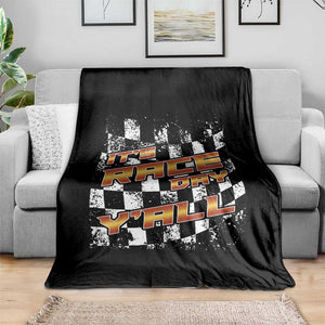 Racing Checkered Flag Throw Blanket It Is Race Day Y'all Dirt Track TS14 Print Your Wear