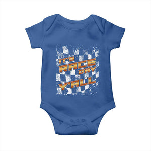 Racing Checkered Flag Baby Onesie It Is Race Day Y'all Dirt Track TS14 Royal Blue Print Your Wear