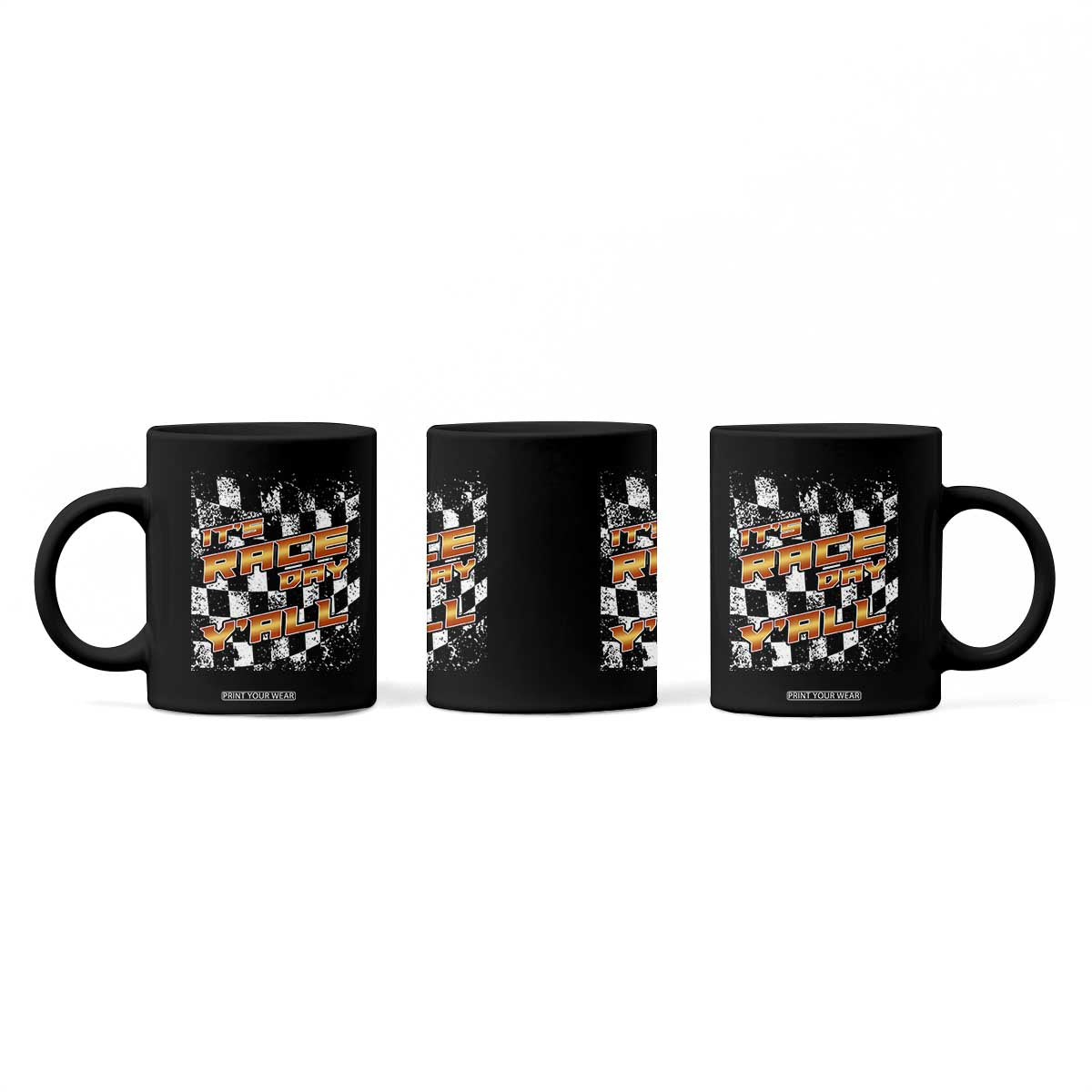 Racing Checkered Flag Coffee Mug It Is Race Day Y'all Dirt Track TS14 Print Your Wear