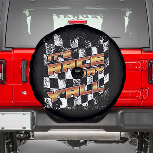 Racing Checkered Flag Spare Tire Cover It Is Race Day Y'all Dirt Track TS14 Black Print Your Wear