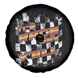 Racing Checkered Flag Spare Tire Cover It Is Race Day Y'all Dirt Track TS14 Print Your Wear