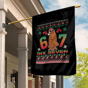 67 Six Seven Christmas Garden Flag Marcus The Worm Robert Meme TS14 Print Your Wear