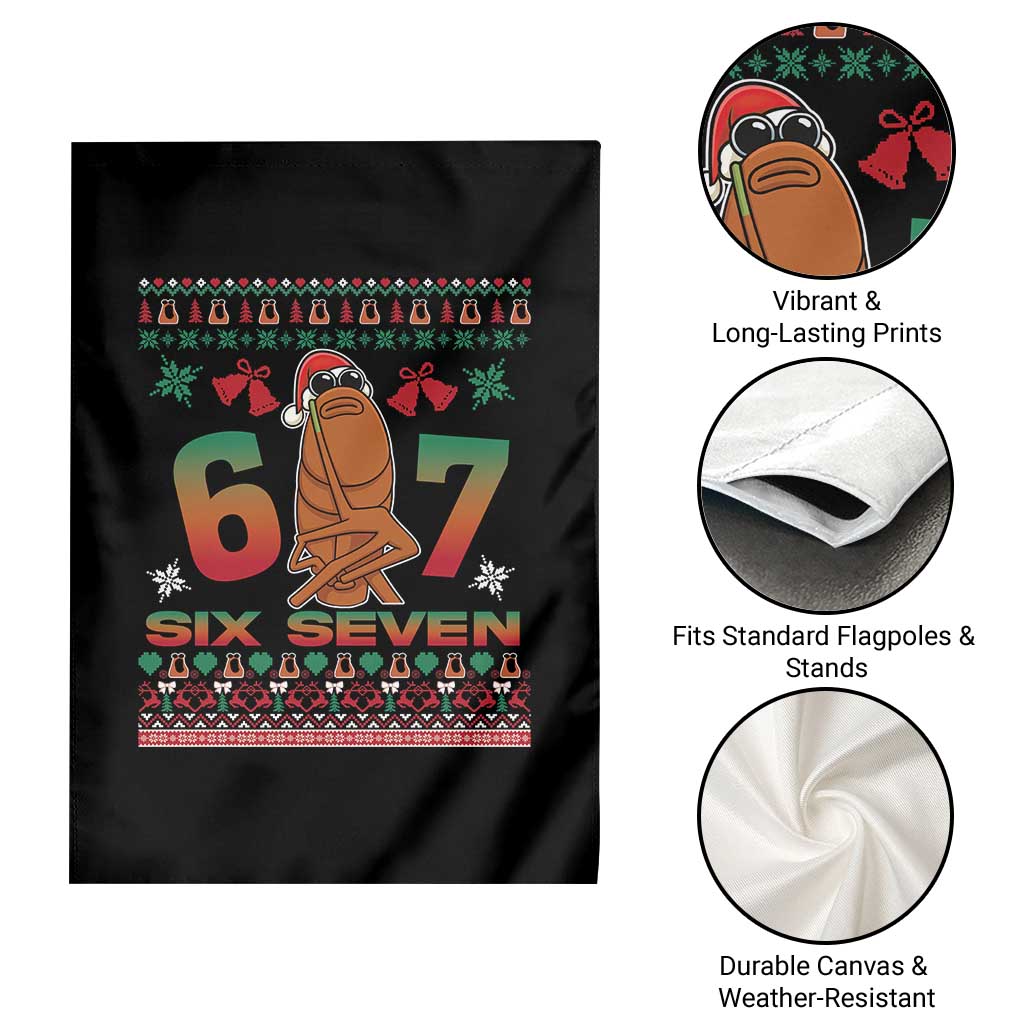 67 Six Seven Christmas Garden Flag Marcus The Worm Robert Meme TS14 Print Your Wear
