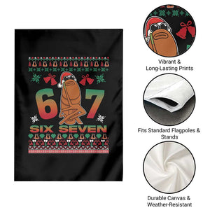 67 Six Seven Christmas Garden Flag Marcus The Worm Robert Meme TS14 Print Your Wear