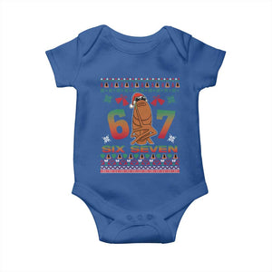 67 Six Seven Christmas Baby Onesie Marcus The Worm Robert Meme TS14 Royal Blue Print Your Wear