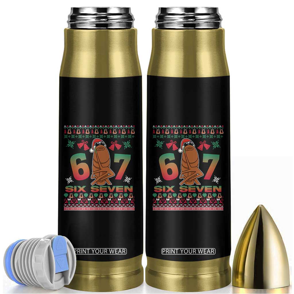 67 Six Seven Christmas Bullet Tumbler Marcus The Worm Robert Meme TS14 Black Print Your Wear