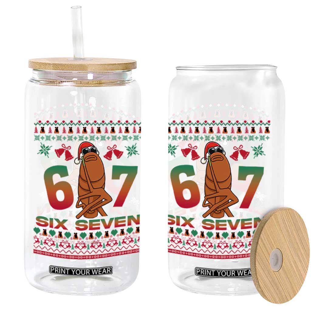 67 Six Seven Christmas Glass Can Marcus The Worm Robert Meme TS14 Print Your Wear