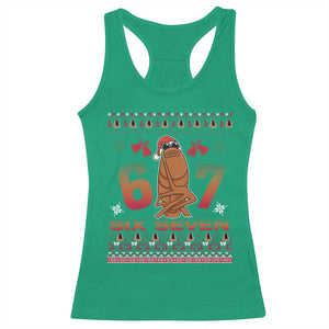 67 Six Seven Christmas Racerback Tank Top Marcus The Worm Robert Meme TS14 Irish Green Print Your Wear