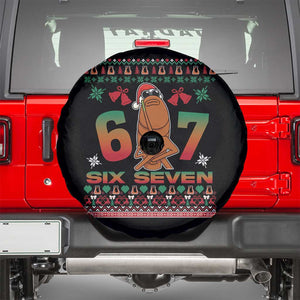 67 Six Seven Christmas Spare Tire Cover Marcus The Worm Robert Meme TS14 Black Print Your Wear