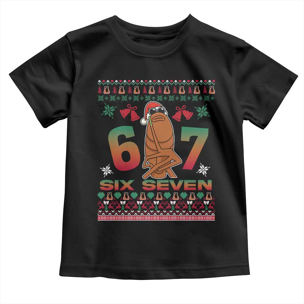 67 Six Seven Christmas Toddler T Shirt Marcus The Worm Robert Meme TS14 Black Print Your Wear