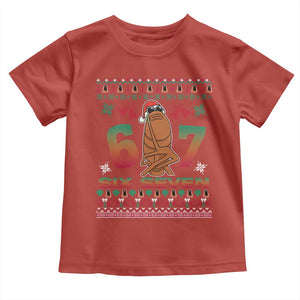 67 Six Seven Christmas Toddler T Shirt Marcus The Worm Robert Meme TS14 Red Print Your Wear