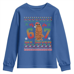 67 Six Seven Christmas Youth Sweatshirt Marcus The Worm Robert Meme TS14 Royal Blue Print Your Wear