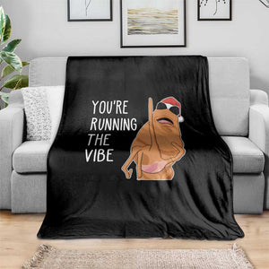 Marcus The Worm Robert Meme Christmas Throw Blanket You Are Running The Vibe - Print Your Wear
