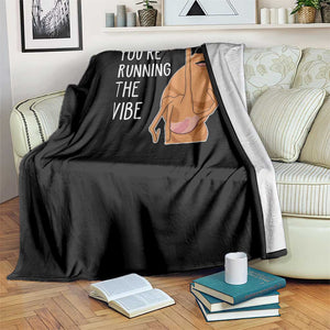 Marcus The Worm Robert Meme Christmas Throw Blanket You Are Running The Vibe - Print Your Wear