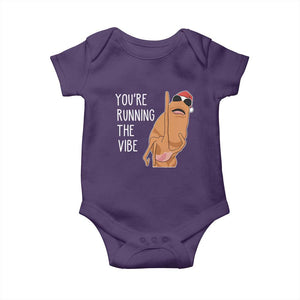 Marcus The Worm Robert Meme Christmas Baby Onesie You Are Running The Vibe TS14 Purple Print Your Wear