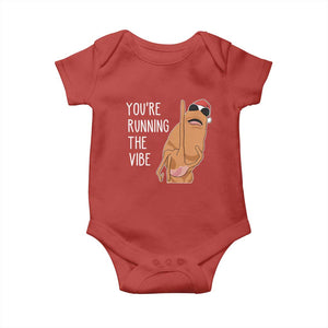 Marcus The Worm Robert Meme Christmas Baby Onesie You Are Running The Vibe TS14 Red Print Your Wear