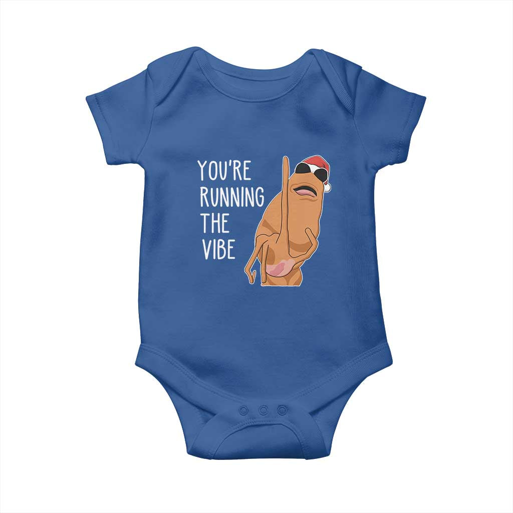 Marcus The Worm Robert Meme Christmas Baby Onesie You Are Running The Vibe TS14 Royal Blue Print Your Wear