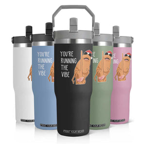 Marcus The Worm Robert Meme Christmas Flip Straw Tumbler You Are Running The Vibe - Print Your Wear