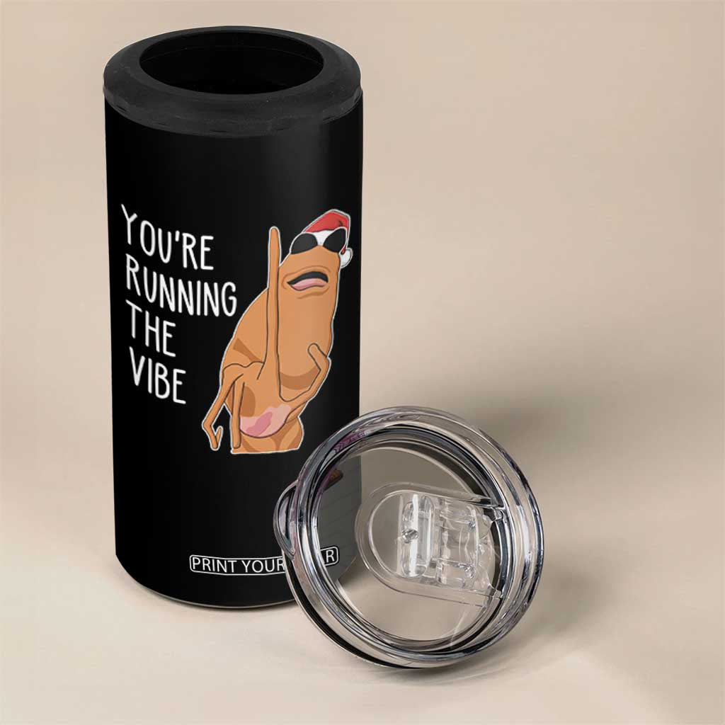 Marcus The Worm Robert Meme Christmas 4 in 1 Can Cooler Tumbler You Are Running The Vibe TS14 Print Your Wear