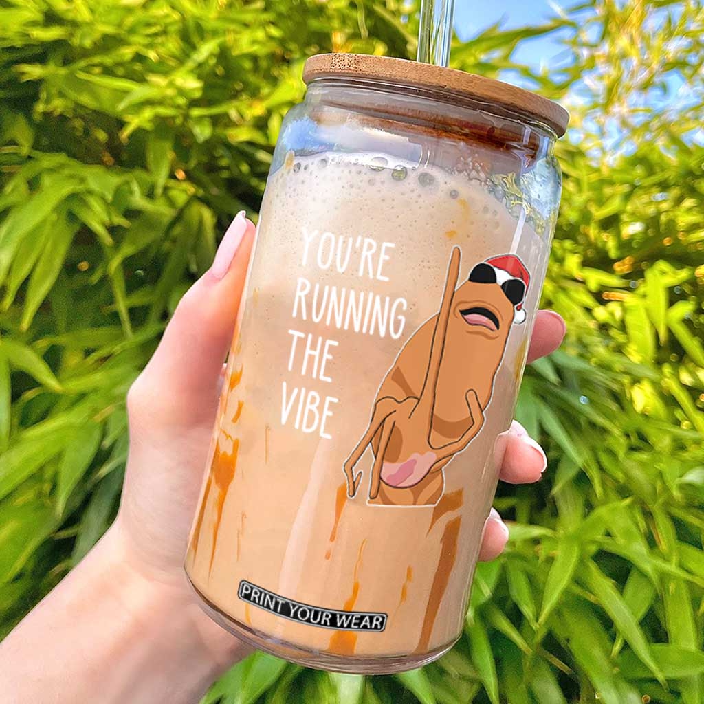 Marcus The Worm Robert Meme Christmas Glass Can You Are Running The Vibe - Print Your Wear