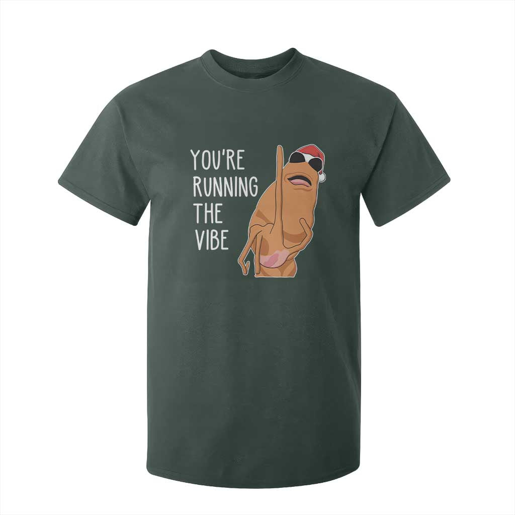 Marcus The Worm Robert Meme Christmas T Shirt For Kid You Are Running The Vibe TS14 Dark Forest Green Print Your Wear