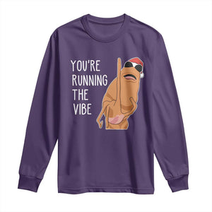 Marcus The Worm Robert Meme Christmas Long Sleeve Shirt You Are Running The Vibe TS14 Purple Print Your Wear