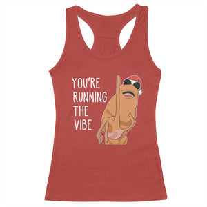 Marcus The Worm Robert Meme Christmas Racerback Tank Top You Are Running The Vibe TS14 Red Print Your Wear