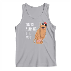 Marcus The Worm Robert Meme Christmas Tank Top You Are Running The Vibe - Print Your Wear