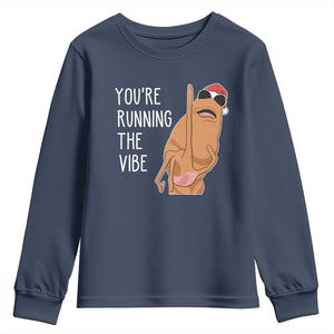 Marcus The Worm Robert Meme Christmas Youth Sweatshirt You Are Running The Vibe TS14 Navy Print Your Wear