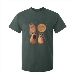Marcus The Worm Meme T Shirt For Kid Funny Howling At Moon TS14 Dark Forest Green Print Your Wear